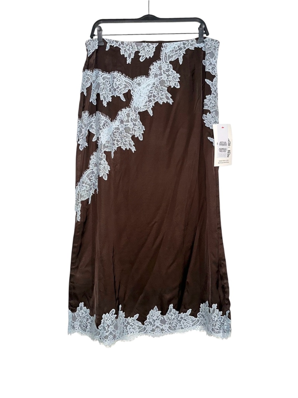 NWT Never Fully Dressed Lace-Trim Satin Midi/Maxi Skirt US 12 - Picture 3 of 8